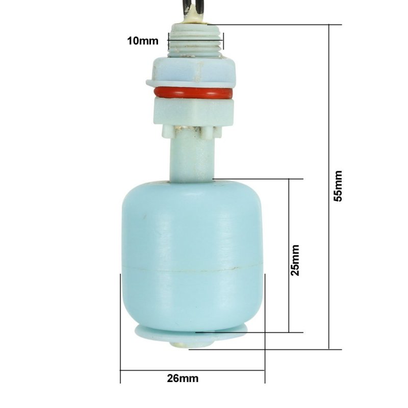 Tank Aquarium Vertical Water Level Sensor Floating Switch Control Blue 55 Mm