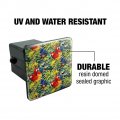 Majestic Macaws Colorful Rainforest Pattern Tow Trailer Hitch Cover Plug Insert