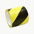 Jvcc Hz-8 Hazard Warning Tape 4 In X 18 Yds Black With Yellow Stripes 