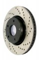 Stoptech 128 40089r Sport Cross Drilled Brake Rotor Rear Right 1 Pack 