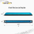 Partsam 2pcs Blue 30 Led 8 Utility Strip Light Bar Auto Marker 12v Low Current Draw Inch Slim Line Rv Boat Marine Lights