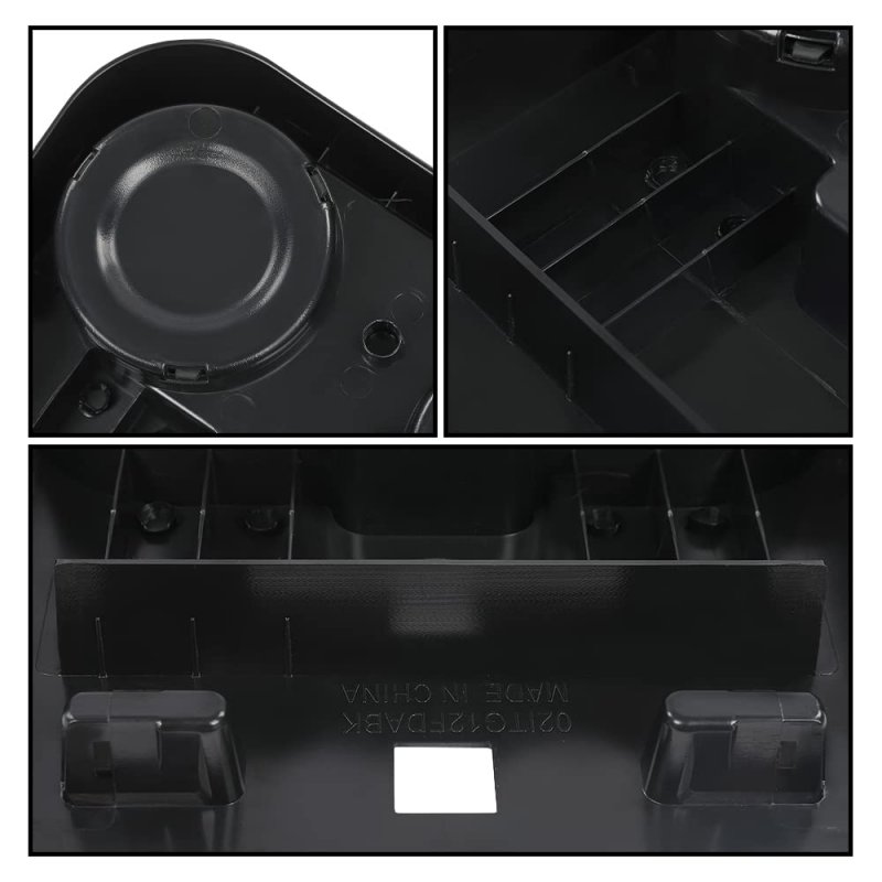 Center Cup Holder Under Front Seat Bottom Black For Ford F150 2015-2020 Fit F250 F350 F450 F550 Super Duty 2017-2022 Hc3c