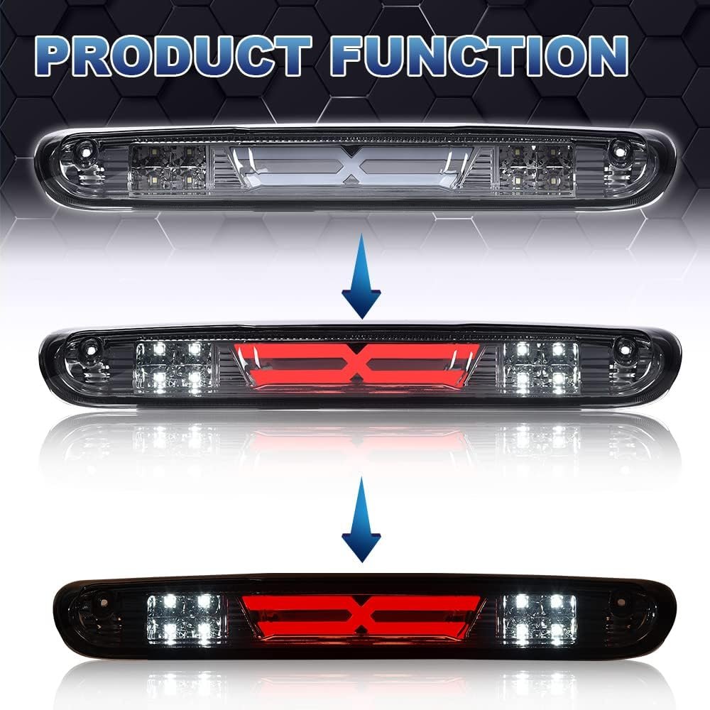 Led 3rd Brake Light For Silverado 07-14 Fit Gmc Sierra For H-ummer H3t 09-10 Third Cargo Chrome Housing Smoke Lens