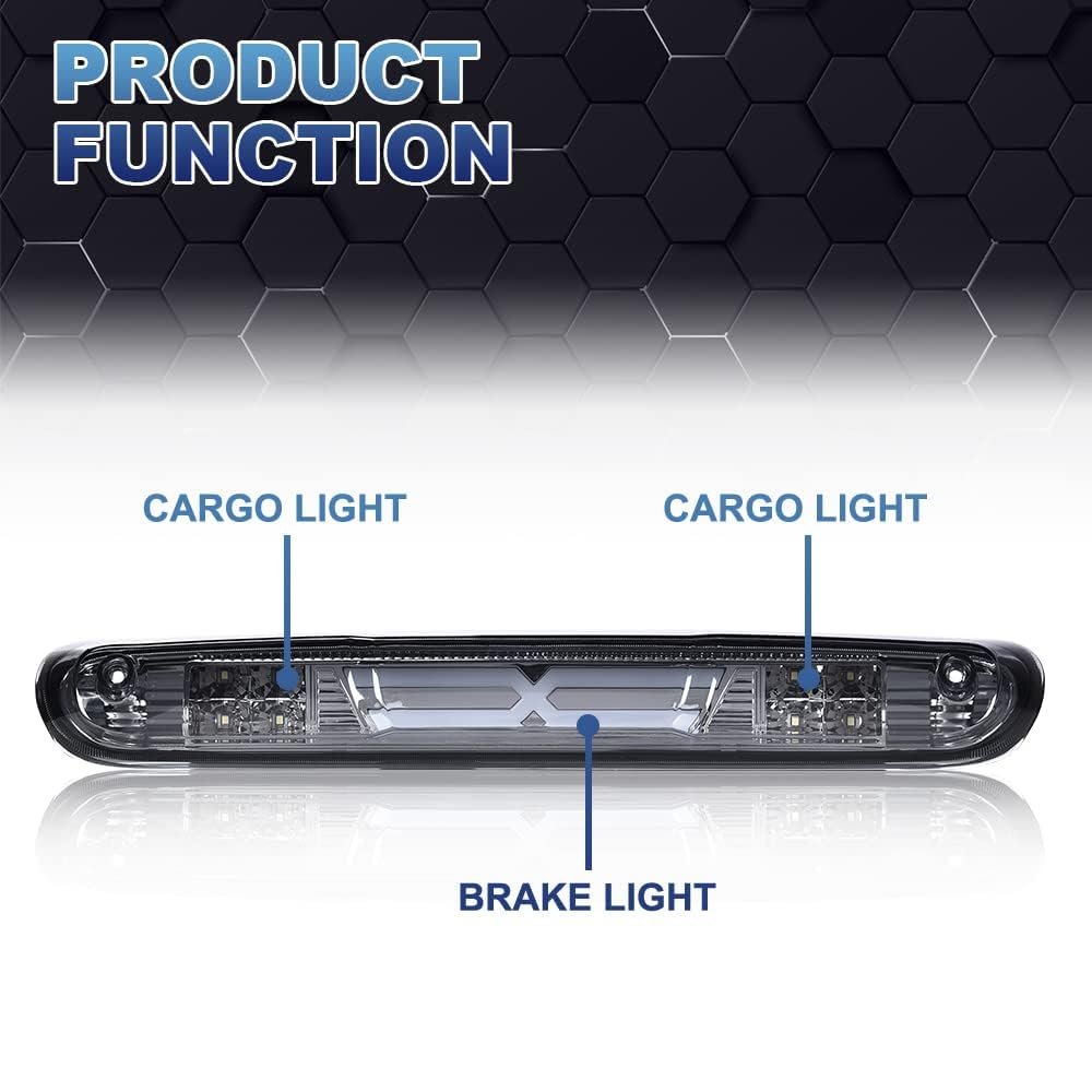 Led 3rd Brake Light For Silverado 07-14 Fit Gmc Sierra For H-ummer H3t 09-10 Third Cargo Chrome Housing Smoke Lens