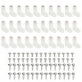 80 Pcs Circuit Board L Shape Insulated Pcb Spacer 20mm Standoffs Mounting Feet Supporting Height With Screws White
