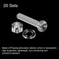 Uxcell M5 X 40mm Plastic Phillips Machine Screws With Nuts And Flat Washers Pc Head Bolts Transparent 20 Sets