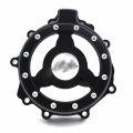 Httmt- Black Ninja Clear See Through Cnc Hollow Engine Stator Cover Crankcase Left Compatible With 2009-2021 Kawasak Zx-6r
