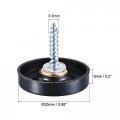 Uxcell Mirror Screws 25mm 0 98 20pcs Decorative Cap Fasteners Cover Nails Wire Drawing Black 304 Stainless Steel