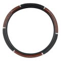 Gg Grand General 54041 18 Inches Steering Wheel Cover Dark Wood With Black Hand Grips 