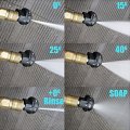 Pressure Washer Spray Nozzle 6-in-1 Over And 1 4in Plug Connect Tips 4000psi For Multihole