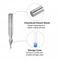 Uxcell Tapered Ball Nose End Mill Uncoated Solid Carbide 2 Flute Spiral Milling Cutter 0 25mm Radius 5mm Diameter 6mm Shank