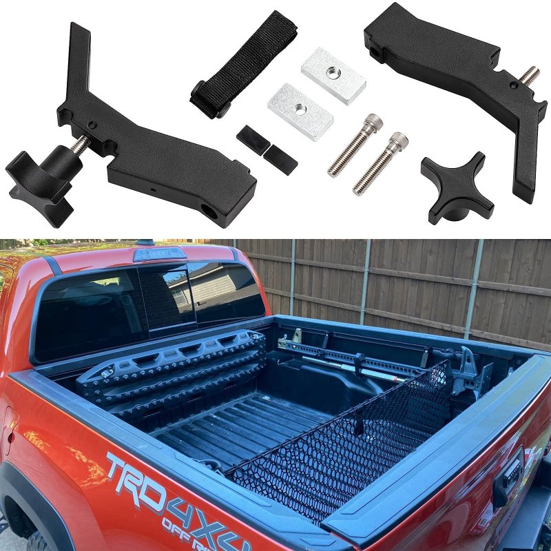 2 Pcs High Lift Jack Mount Brackets For Toyota Tacoma 2005 Up Truck Bed Deck Rail System Aluminium Alloy Horizontal Csy-006
