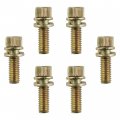 Caltric 6 Exhaust Manifold Bolts Studs Screw Compatible With Polaris Snowmobile