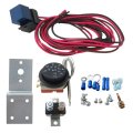 12v Dual Radiator Electric Fan Adjustable Thermostat Relay Wiring Switch Kit For Car Truck Standard