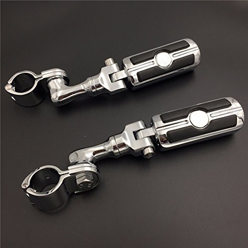 Chrome Short Angled Adjustable Highway Peg Mounting Kit Skull Footrest For V Star Roadstar Suzuki Boulevard With 1 5 In Front