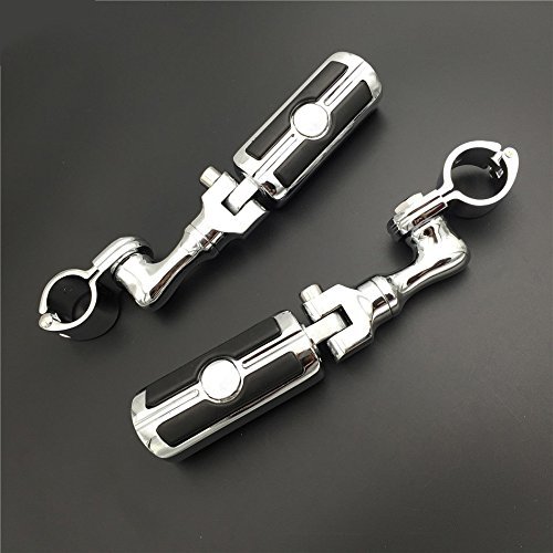 Chrome Short Angled Adjustable Highway Peg Mounting Kit Skull Footrest For V Star Roadstar Suzuki Boulevard With 1 5 In Front