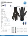 Ge Safety Work Gloves Foam Nitrile Dipped Ansi Cut 6 Reinforced Thumb Crotch Black Coating 12 M