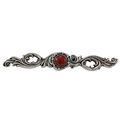 Vicenza Designs Kb1148 Liscio Carnelian Small Round Stone Insert With Backplate Knob Antique Silver 