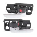 Interior Door Handle Pair For Lexus Rx300 1999 2000 2001 2002 2003 Front Driver And Passenger Side Chrome Lever With Black Knob 