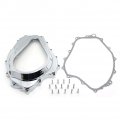 Httmt- Chrome Custom Cluctch Engine Cover W Gasket Compatible With 2004-2007 Cbr 1000rr P N Mt313-011a-cd