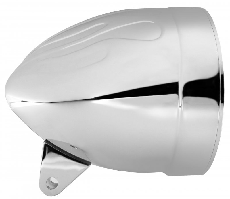 Adjure Hb54010 5-3 4 Die Cast Flamed Chrome Ventura Highway Design Motorcycle Headlight Bucket