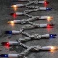 Glownova Patriotic String Lights 100 Count 19 6 Ft July 4th Mini White Wire Fairy 120v Ul Certified Connectable Incandescent 