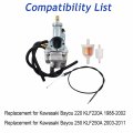 Carburetor Replacement For Kawasaki Bayou 220 Klf220a 1988-2002 250 Klf250a 2003-2011 With Throttle Cable