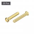 Uxcell Brass Machine Screws M6x35mm Phillips Pan Head Fastener Bolts For Furniture Office Equipment Electronics 20pcs