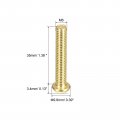 Uxcell Brass Machine Screws M6x35mm Phillips Pan Head Fastener Bolts For Furniture Office Equipment Electronics 20pcs