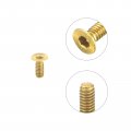 Uxcell Flat Head Socket Cap Screws M2-0 4x5mm Brass Inner Hex Drive Fasteners Bolts 48pcs