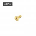 Uxcell Flat Head Socket Cap Screws M2-0 4x5mm Brass Inner Hex Drive Fasteners Bolts 48pcs