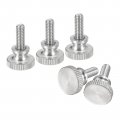 M4x10mm Knurled Thumb Screws 5pcs 304 Stainless Steel Flat Head Bolts With Shoulder Grip Knobs Fasteners 