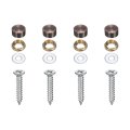4pcs Brass Decorative Screws With Caps 10mm Mirror Cover Self-tapping For Furniture Cabinet Fixing Red Bronze 