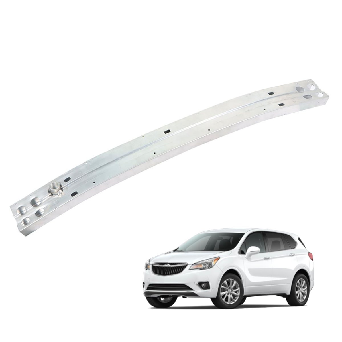 Silver Aluminum Front Bumper Reinforcement Face Bar Replacement For Envision 2016 2017 2018 2019 2020 Gm1006692 13401473