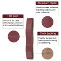 2pcs 6 X 89 Sanding Belts 100 Grits Aluminum Oxide Abrasive Belt Sander Paper Papers For Metal Wood Grinding Polishing Reddish