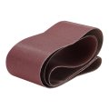 2pcs 6 X 89 Sanding Belts 100 Grits Aluminum Oxide Abrasive Belt Sander Paper Papers For Metal Wood Grinding Polishing Reddish