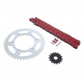 Red O Ring Chain Sprocket Silver 15 50 114l Fits Yamaha 00-02 Yz426f 03-14 Wr450f