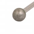 Uxcella 3mm Shank 8mm Dia Diamond Head Ball Shaped Grinding Mounted Point Bits 10pcs