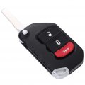 Ocpty 2 Pcs Flip Key Entry Remote Control Uncut Fob Transmitter Replacement For 2018-2019 Jeep Wrangler Rubicon Deluxe Sport S