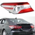 Waltyotur Outer Clear Len Tail Lights Brake Lamp Left Driver Side Light Red Replacement For 2018 2019 2020 Toyota Camry Se Le