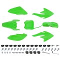 Green Plastic Fender Fairing Kit 7 Piece Set For Crf70 Xf70 And Chinese Pit Bikes Includes Front Rear Fenders Side Panels Tank