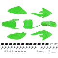 Green Plastic Fender Fairing Kit 7 Piece Set For Crf70 Xf70 And Chinese Pit Bikes Includes Front Rear Fenders Side Panels Tank