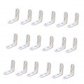 Hemoton 18pcs Right Angle Corner Code Brace L Bracket Shelf Support Holder Self Stand Partition Stainless Steel Thicken
