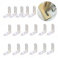 Hemoton 18pcs Right Angle Corner Code Brace L Bracket Shelf Support Holder Self Stand Partition Stainless Steel Thicken
