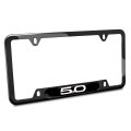 Ford Mustang 5 0 License Plate Frame Black Stainless Steel With Nameplate Universal Fit For All 50 States 12 In X 6 
