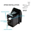 X-haibei Waterproof Marine Boat Car Rocker Switch 12v Spdt On-off-on 4 Pin Red Led Light