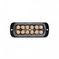 Pro Led 312a Low Profile Clear Lens Double Row 12 Smd Leds Amber Warning Light 19 Flash Patterns Foam Gasket And Mounting 