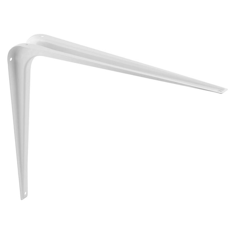 Prime-line Mp64880 Shelf Support Bracket 10 In X 12 Steel White Powder-coated 2 Pack