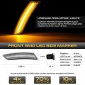 Vipmotoz Front Amber Led Side Marker Reflector Lamps Compatible With 2013-2017 Cadillac Xts Clear Lens Left Driver Right