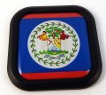 Belize Flag Square Black Rim Emblem Car 3d Decal Badge Bumper Hood Sticker 2